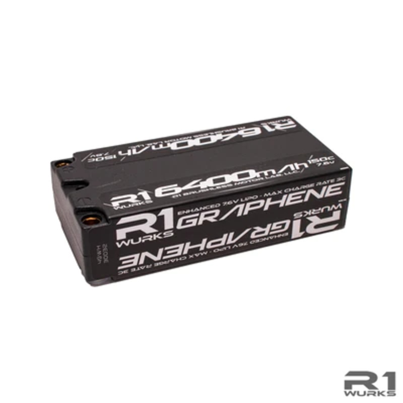 R1 Wurks R1030032 6400mah 150c 7.6v Shorty Pack Lipo Battery