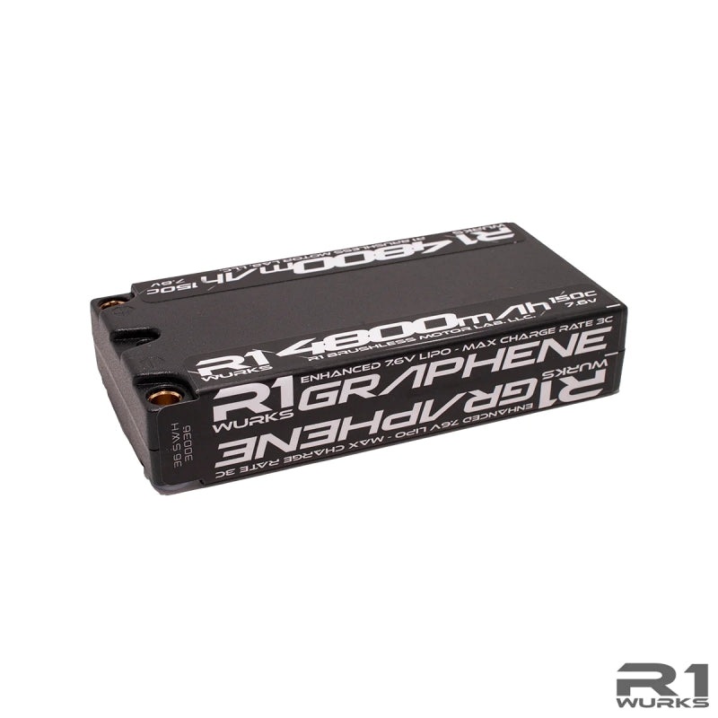 R1 Wurks R1030036 4800mah 150c 7.6v 2S LCG Shorty LiPo Battery Graphene