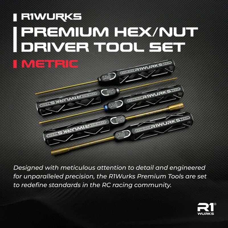 R1 Wurks R1900041 Premium Hex/Nut Driver Tool Set Metric