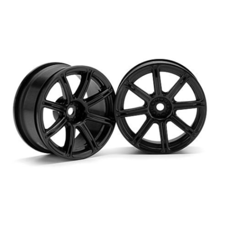HPI Racing 3306 1/10 Wheels WE XC8 26mm Blk 3mmOS