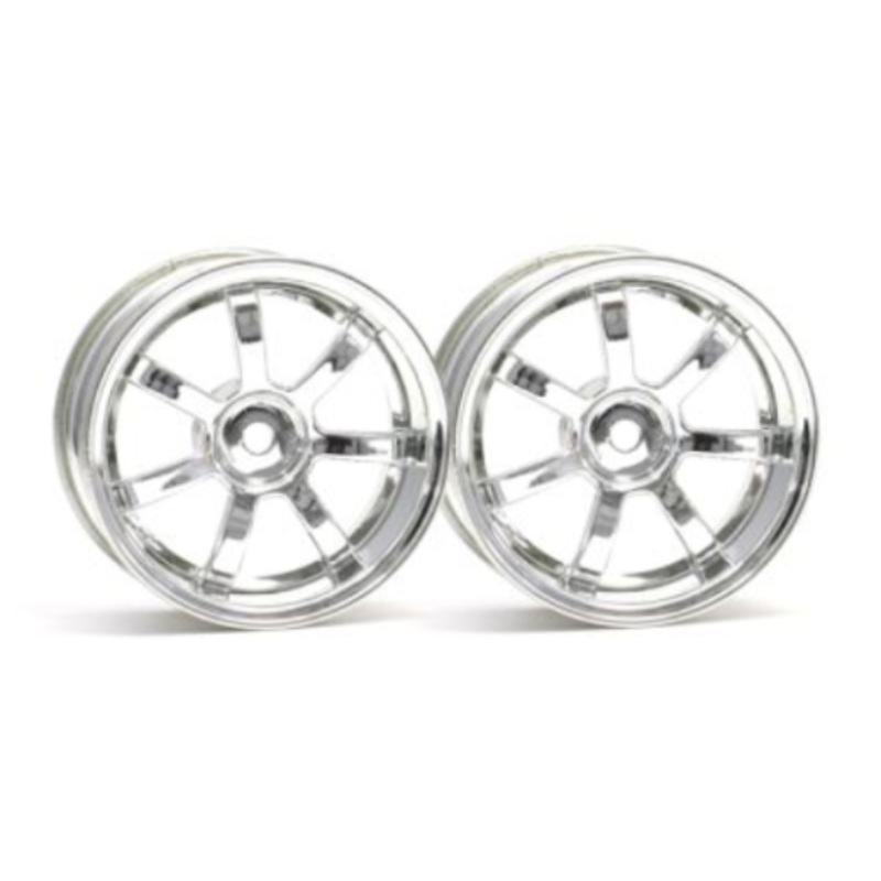 HPI Racing 3318 1/10 Wheels RAYS 26mm Chrome 9oFront