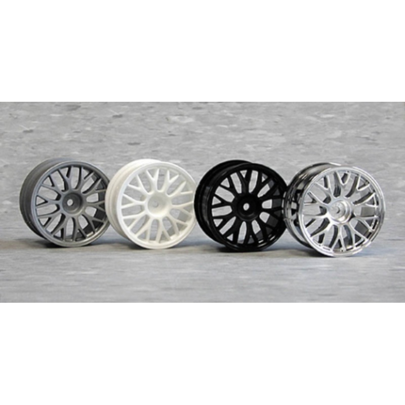 HPI Racing 3712 1/10 Wheels Mesh Chrome 1mmOS