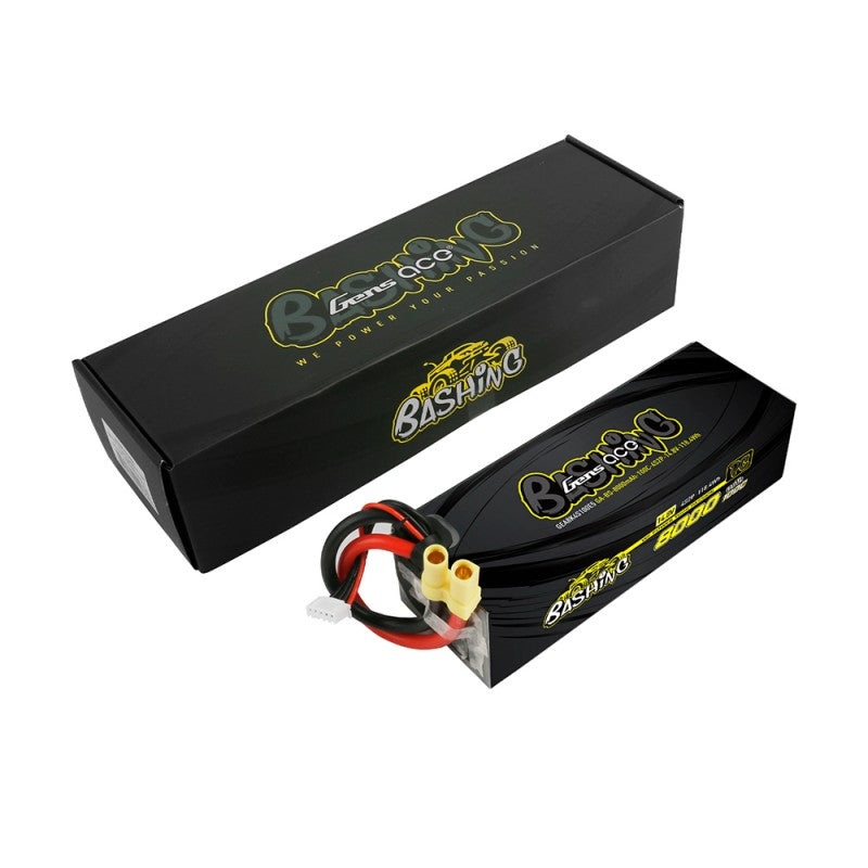 Gens Ace GA8000-4S100-PCV3 NEW V3 Gens Ace 8000mAh 4S 14.8v 200/100C 160x54x44mm 737g EC5 Plug XH Balance PC Case Pro Series V3