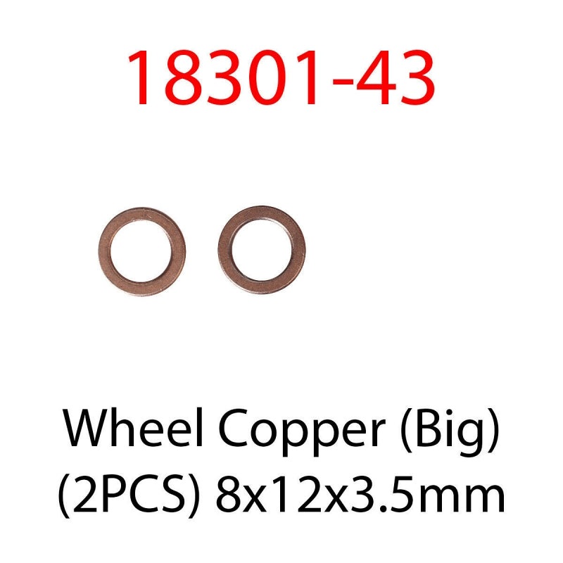 HOSpeed 18301-43 Wheel Big Copper Bushes (8mmx12mmx3.5mm) 2pcs