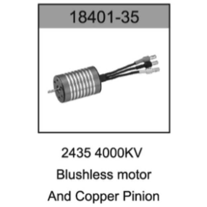 HOSpeed 18401-35 2435 4000KV Brushless Motor & Copper Pinion