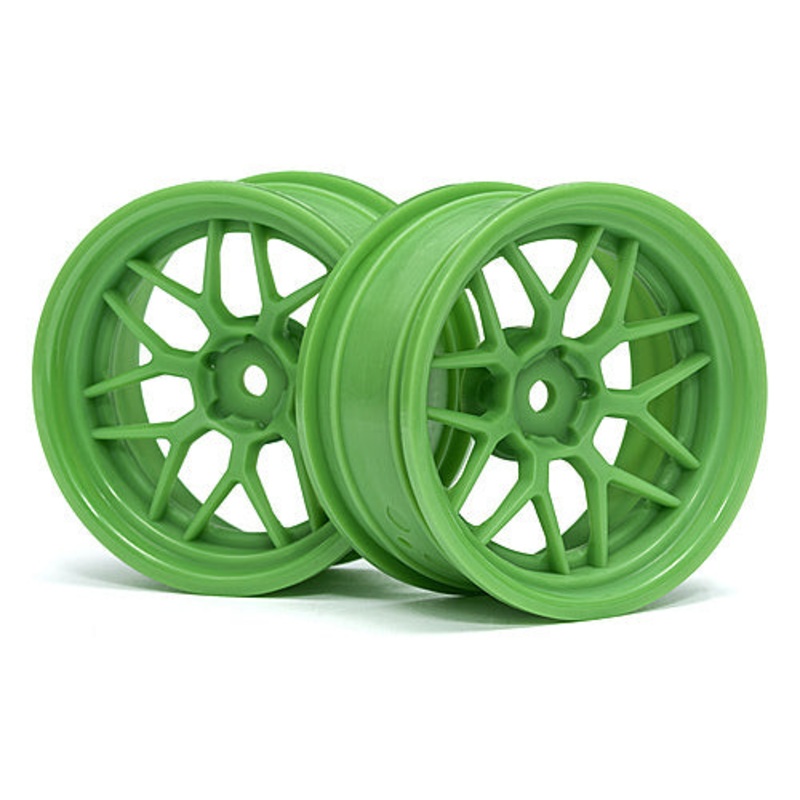 HPI Racing 116531 1/10 Wheels Tech 7 Green 6mmOS