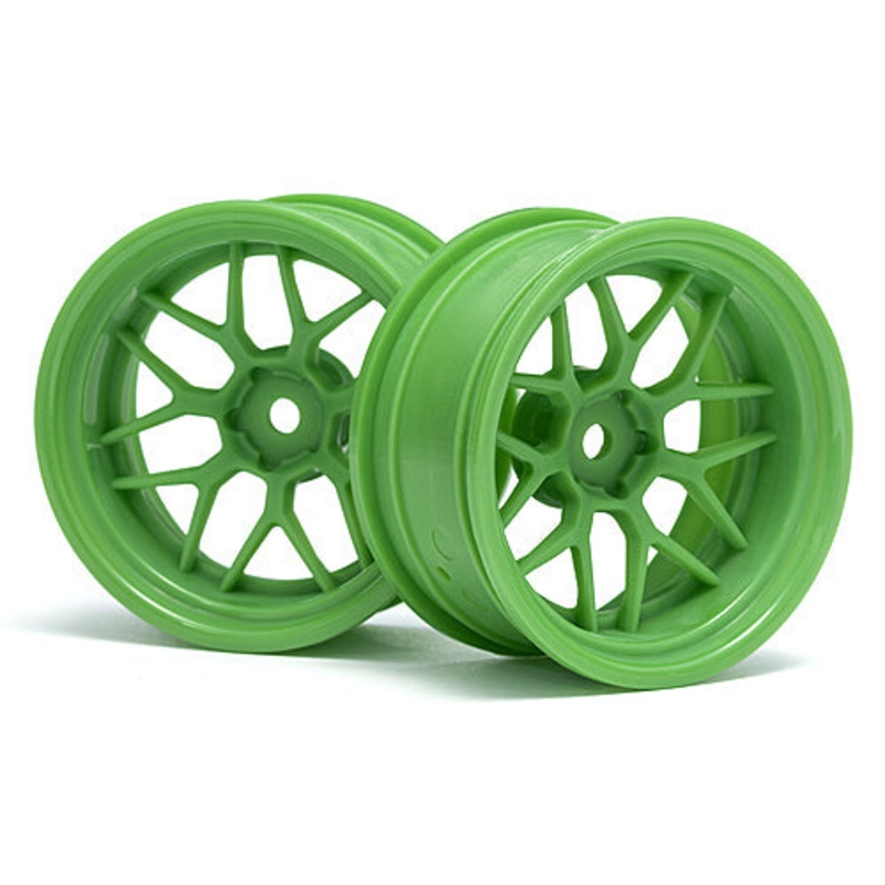 HPI Racing 116532 1/10 Wheels Tech 7 Green 9mmOS