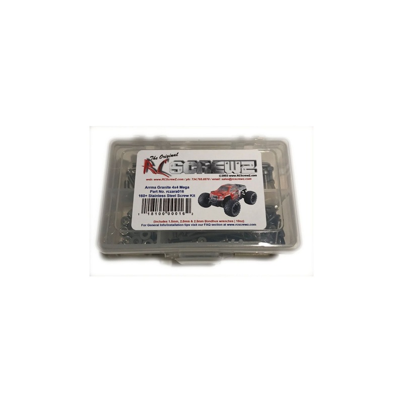 RC Pro RCZARA016 Stainless Steel Screw Set-ARRMA Granite 4×4 Mega