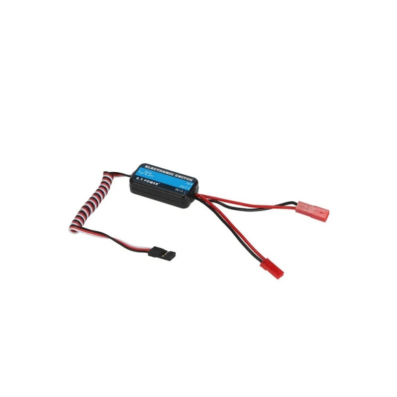 GT Power GT-113 Electrical switch. Control Via Receiver Channel. Relay Circuit DC 0-40v 7A to 10A Burst 25x10x5mm 8g