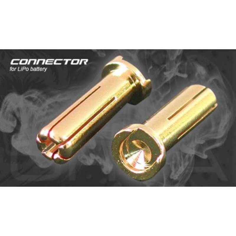 Orca OC502001 5mm Male Bullet Plug 5x16mm 2pcs Gold