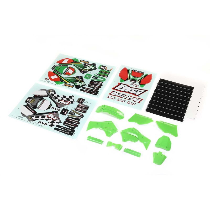 TLR LOSI LOS260002 Green Plastics with Wraps: Promoto-MX