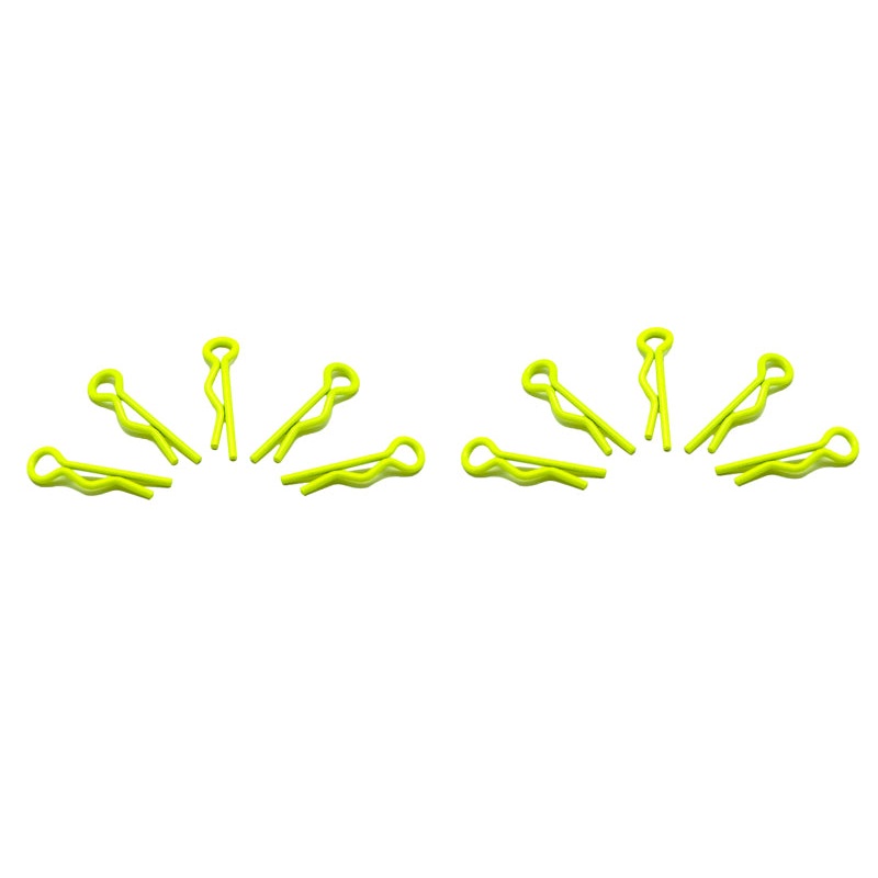 Arrowmax 0AM-103102 Small Body Clip 1/10 – Fluorescent Yellow  (10)