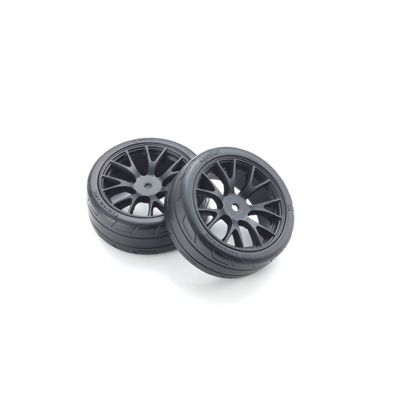 Kyosho FATH701BKM 1/10 Pre-mount Radial TyreM(2)