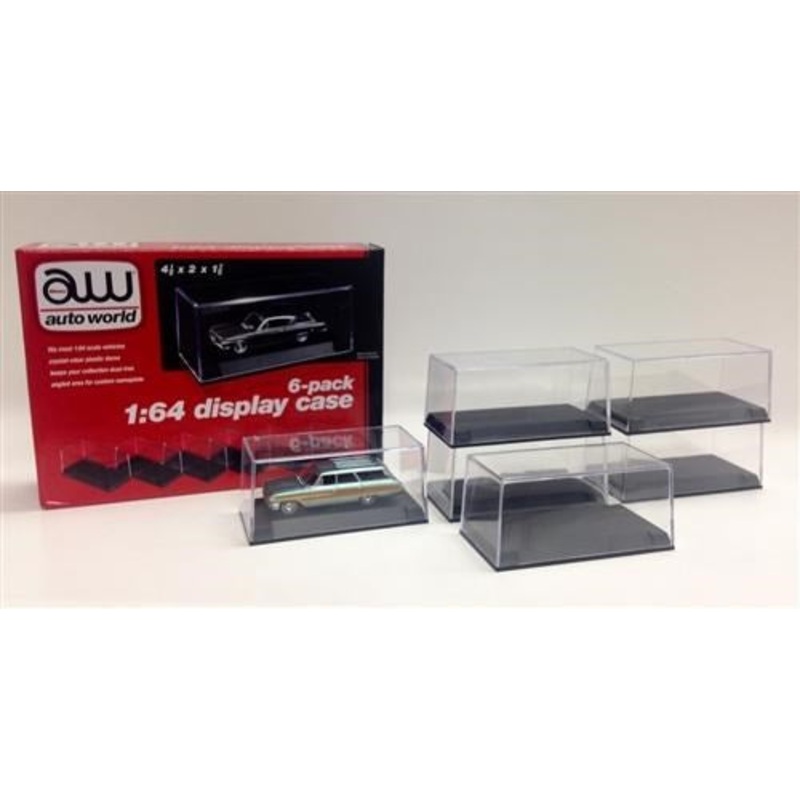 Auto World AWDC008 1/64 Display Cases (6 Pack)