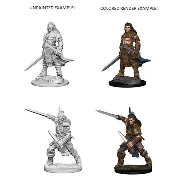 WizKids 72596 Pathfinder Deep Cuts Unpainted Miniature: Human Ma