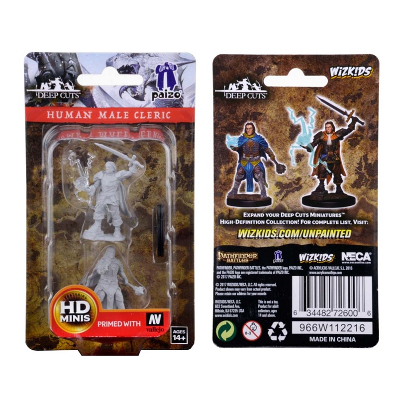 WizKids 72600 Pathfinder Deep Cuts: Human Male Cleric