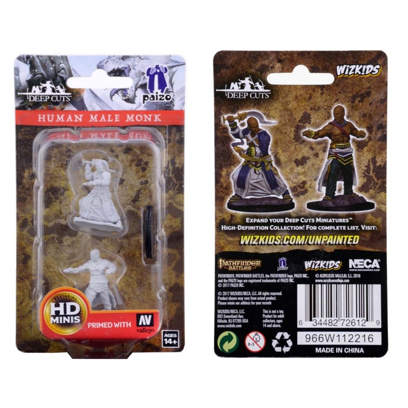 WizKids 72612 Pathfinder Deep Cuts: Human Male Monk