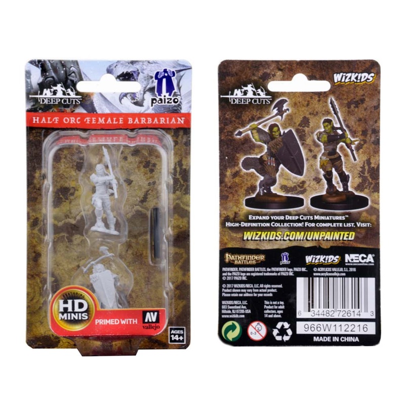 WizKids 72614 Pathfinder DeepCuts Unpainted Minis:HalfOrc Female