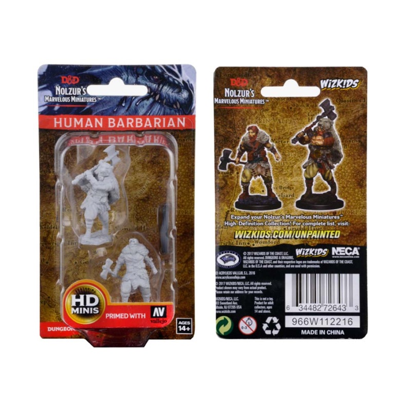 WizKids 72643 D&D Nolzurs Marvelous Miniatures: Human Male Barbarian