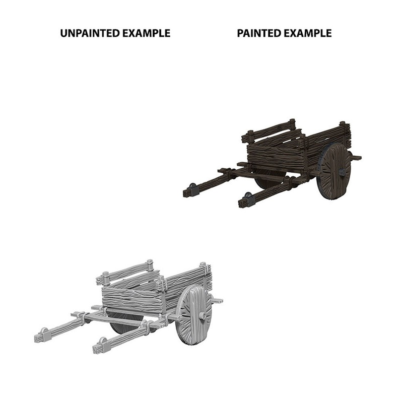 WizKids 73096 Deep Cuts Unpainted Miniatures: 2 Wheel Cart