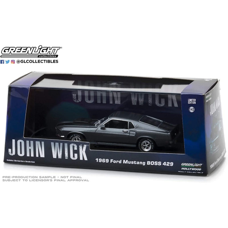 GreenLight 86540 1/43 1969 Ford Mustang Boss 429 – John Wick
