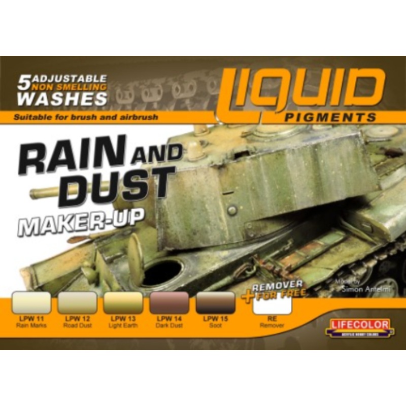 LifeColor LP03 Liquid Pigments Rain And Dust Makeup (5 Wash Set)