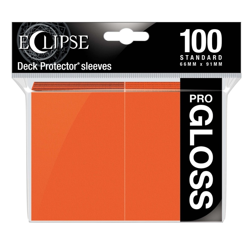 Ultra Pro 15607 Eclipse Gloss Standard Sleeves: Pumpkin Orange