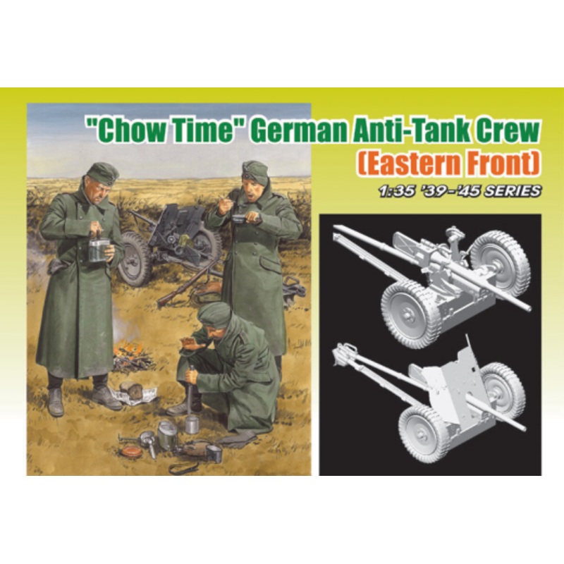 Dragon Model 6697 1/35 CHOW TIME GERMAN ANTI-TANK CREW w/3.7cm PaK 35/36 EASTERN FRONT