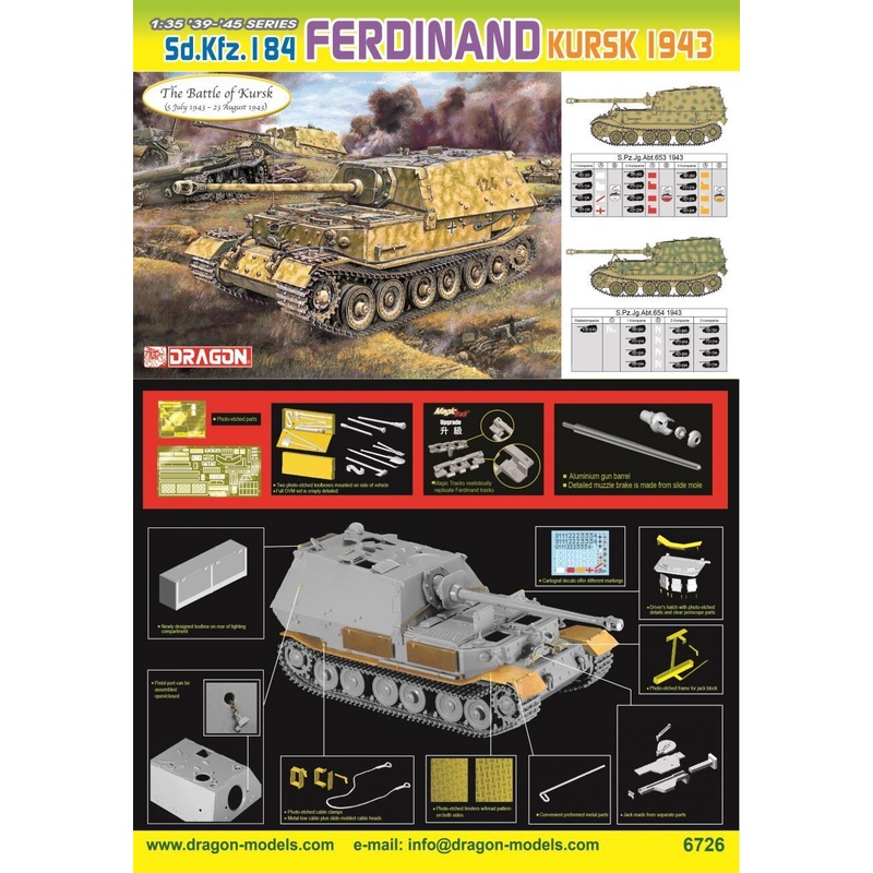 Dragon Model 6726 1/35 Sd.Kfz.184 Ferdinand Kursk 1943