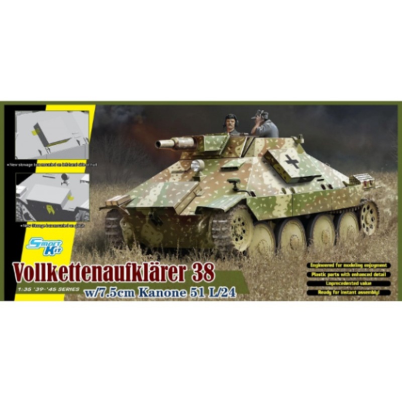 Dragon Model 6815 1/35 Vollkettenaufklaerer 38 w/7.5cm Kanone 51 L/24