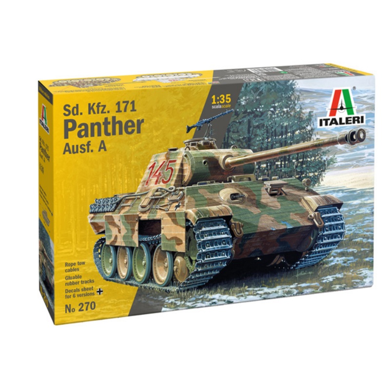Italeri 270 1/35 Sd kFZ PANTHER TANK W/NEW DECALS