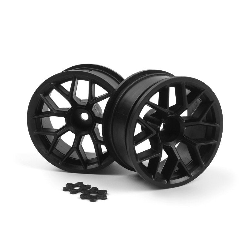 HPI Racing 160400 1/10 Wheels RTR 6mmOS Black (2)