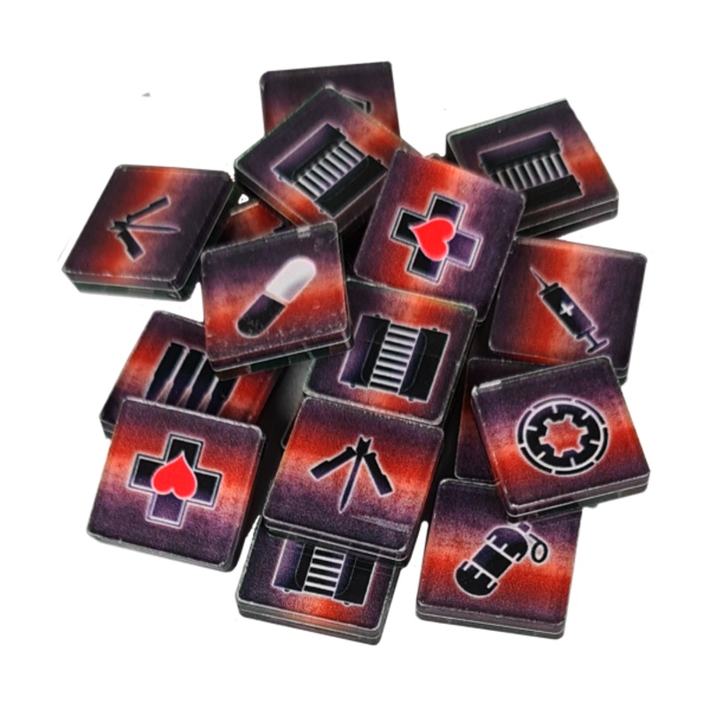 Mantic Games MGDZM109 Deadzone 3.0 Acrylic Item Counters