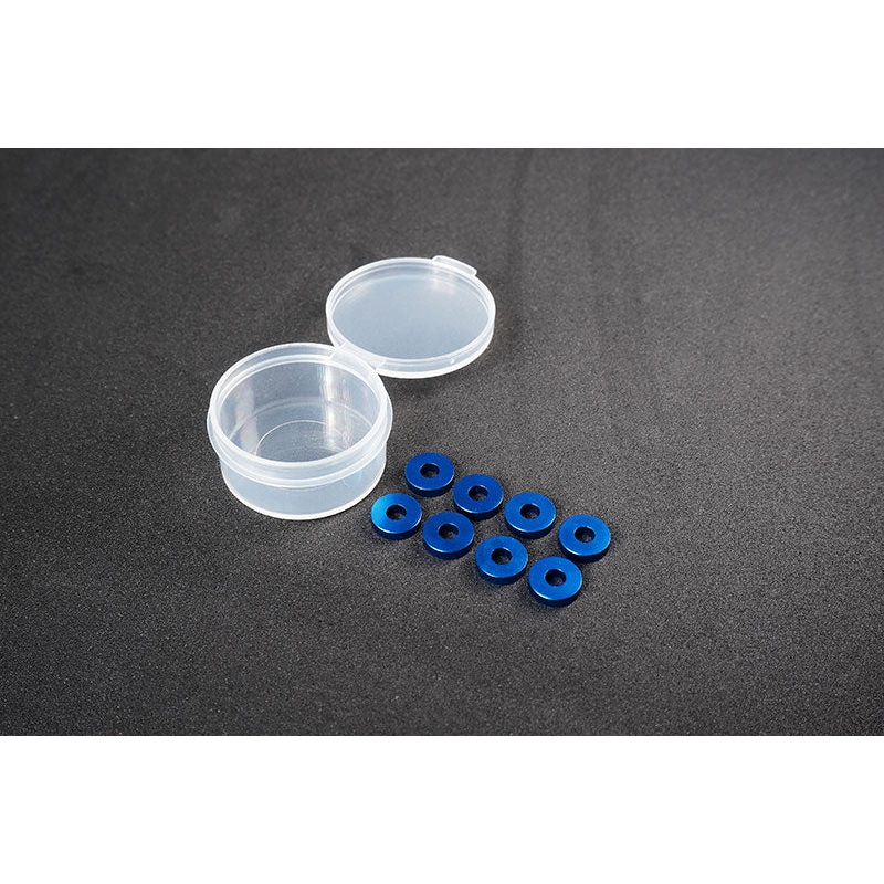 Koswork KOS40308-2B 3x8x2mm 3mm Aluminum Washer Blue (8pcs)