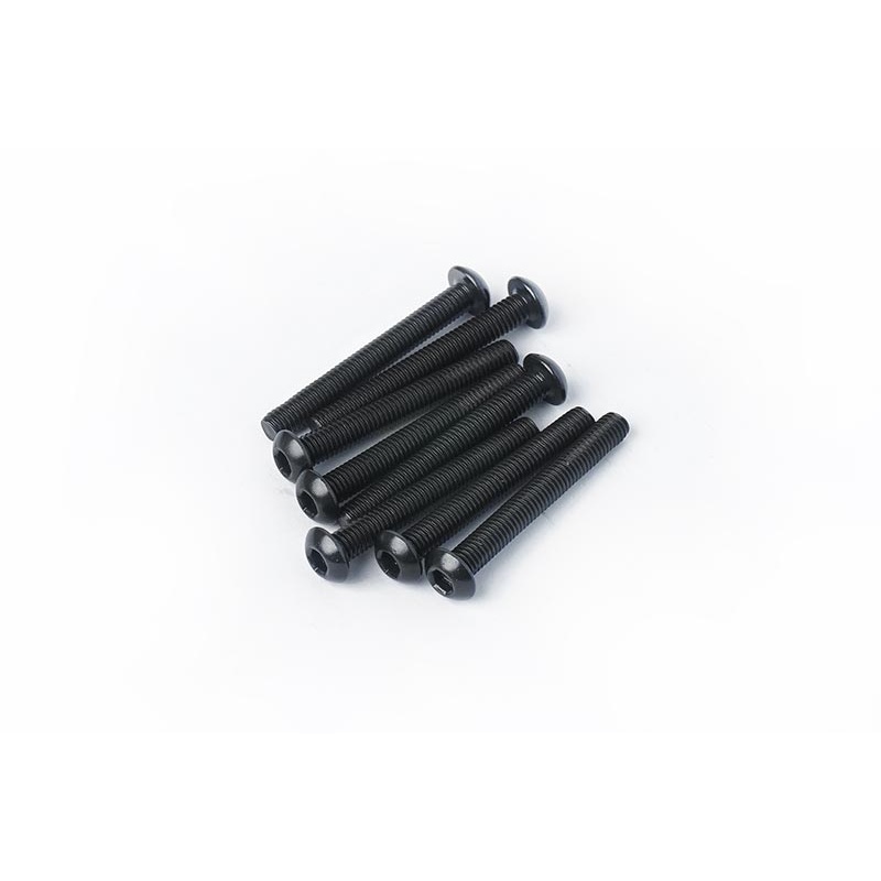 Koswork KOSBS324 3x24mm Button Head Hex Hardened Steel Screw (8)