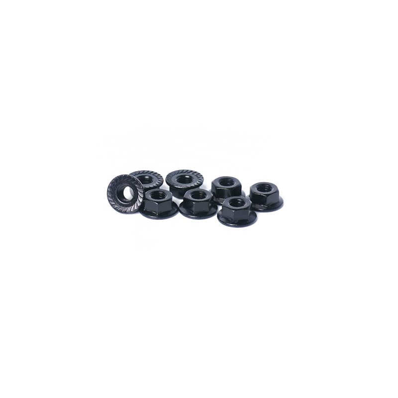 Koswork KOSN1005 M4 Aluminum Serrated Nuts Black (w/container) (8)