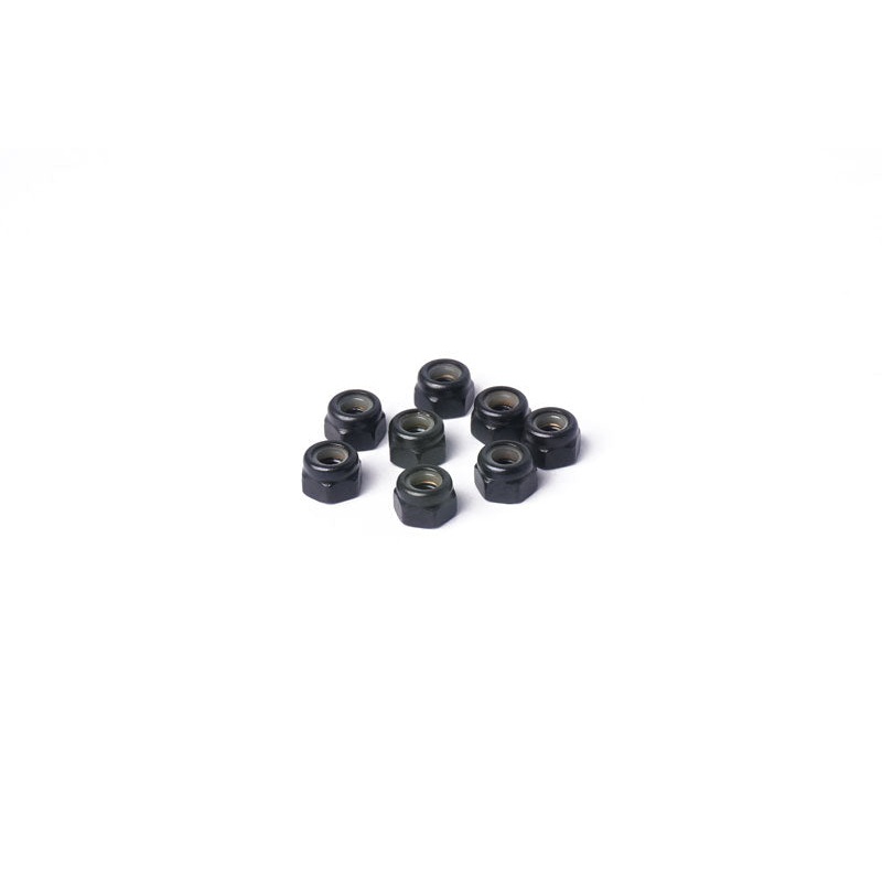 Koswork KOSN1017 M3 Steel Nylon Lock Nuts Black (w/container) (8)