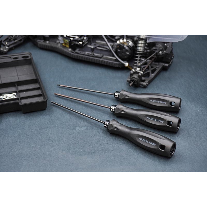 Koswork KOS13204-HSET3 Hex Wrench Set 1.5mm, 2.0mm & 2.5mm (w/120mm Tip)
