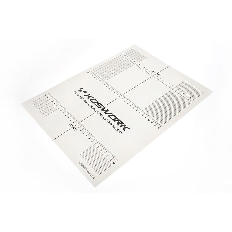 Koswork KOS18013 290x390mm Plastic Decal (for 1/10 Sedan/Touring On-Road Car Setup Board)
