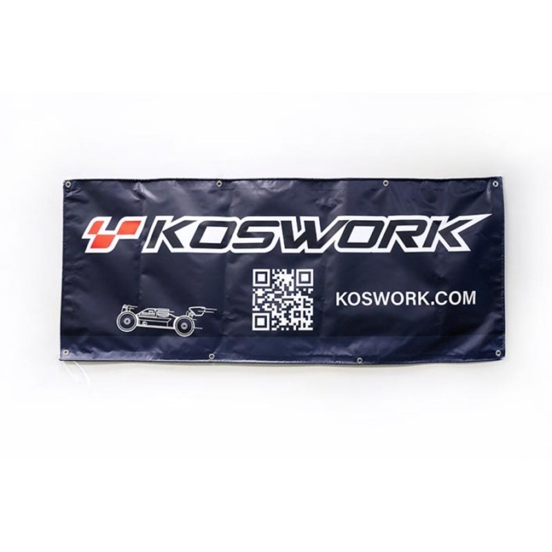Koswork KOS19021 Koswork 180x75cm Vinyl Banner Deep Gray
