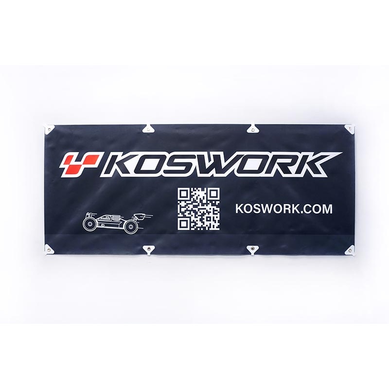 Koswork KOS19022 Koswork 180x75cm Fabric Banner Deep Gray