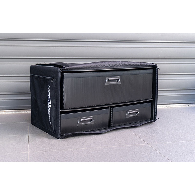 Koswork KOS32224PP 1/8 GT Compact 3 Drawer PP Frame Car Bag (1/8 GT, 1 Large & 2 Medium)