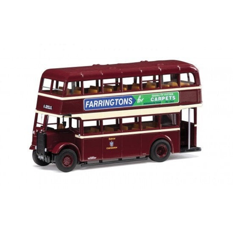 Corgi OM43917B 1/76 Guy Arab II Burton Corporation Burgundy and Cream Calais Road