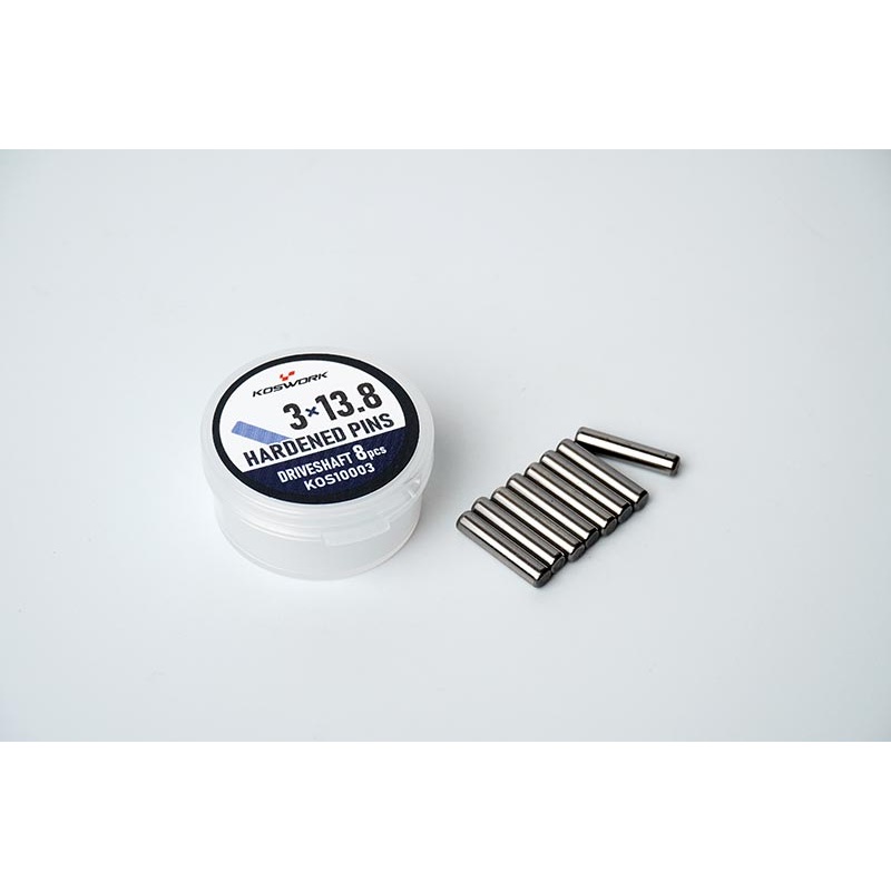 Koswork KOS10003 3x14mm (3×13.8mm Actual) Hardened Driveshaft Pins (w/container) (8)