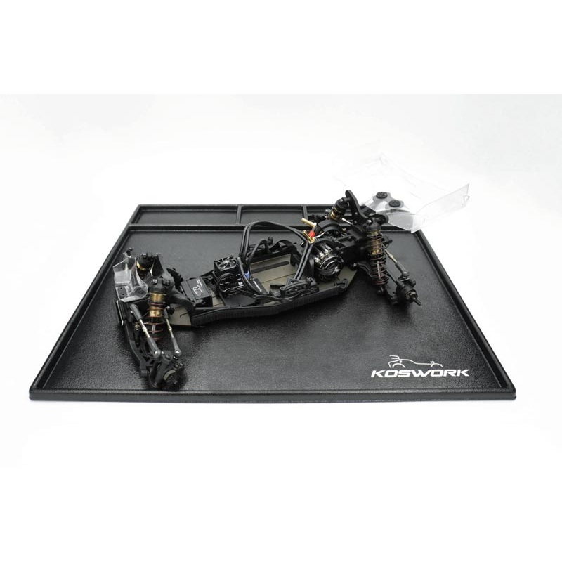 Koswork KOS32120-450BK Assembly Tray / Cleaning Tray 450*400*10mm Black (1/10 M Size, 1/18, Min-Z & Mini 4WD)