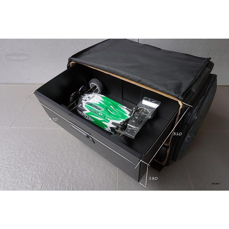 Koswork KOS32221 1/10 Compact 3 Drawer Buggy Bag (1/10, 1 Large & 2 Medium)