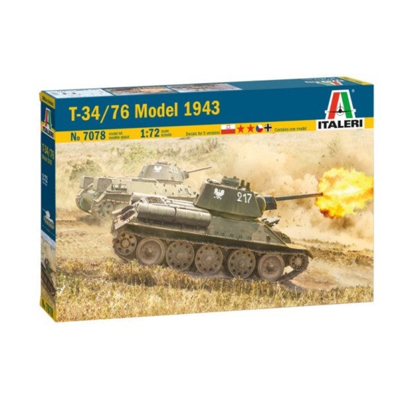 Italeri 7078 1/72 T-34/76 RUSSIAN TANK 1943