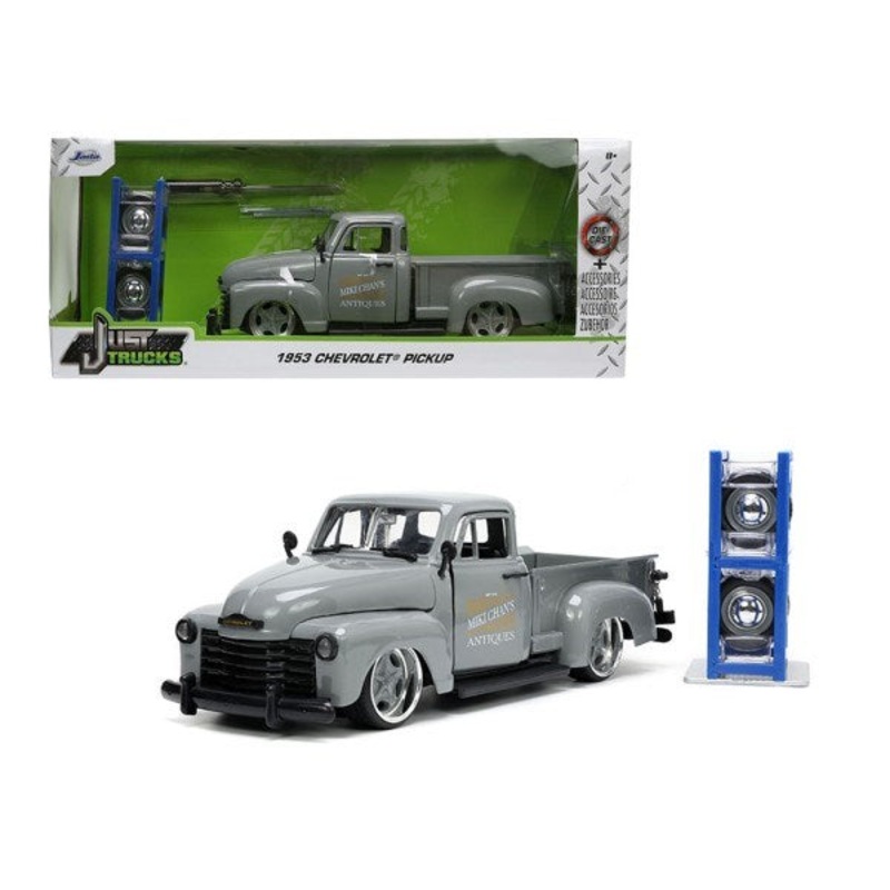 Jada 34023 1/24 1953 Chevrolet Pickup (Grey) w/Wheel Rack – Just Trucks