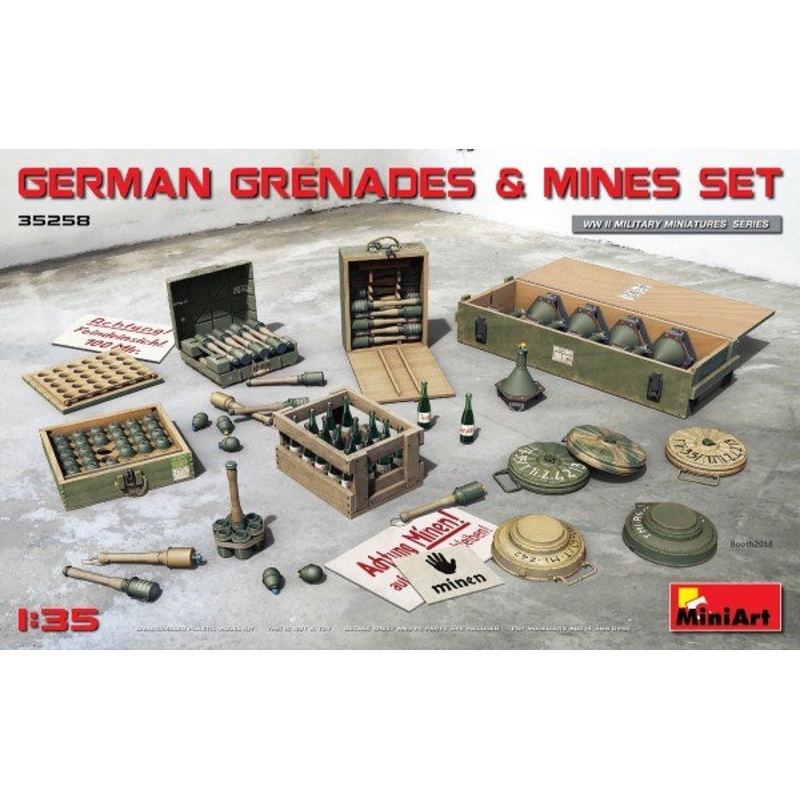 MiniArt 35258 1/35 GERMAN GRENADES & MINES SET