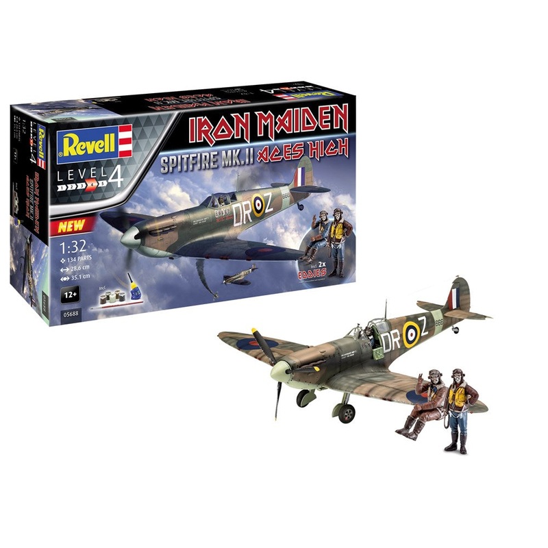 Revell 05688 Gift Set: 1/32 Spitfire Mk II Aces High Iron Maiden Edition